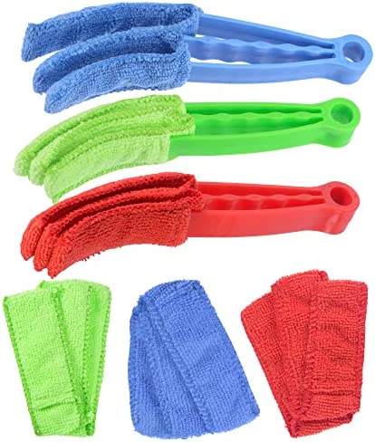 6Pcs Blind Duster Brush Groove Gap Cleaning Tool 6 Microfiber Sleeves -  Red, Green, Blue - Bed Bath & Beyond - 35516040